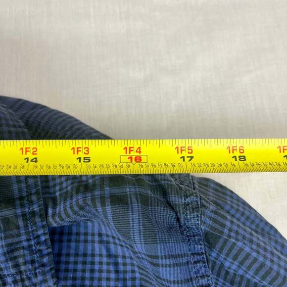 The North Face Men's Large Blue Plaid Long Sleeve Button Down Shirt Western - Picture 6 of 11